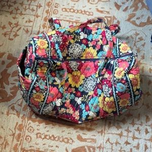 Large Vera Bradley duffel bag with side pocket